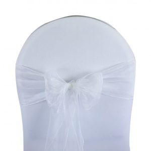 Noeu de chaise Organza blanc