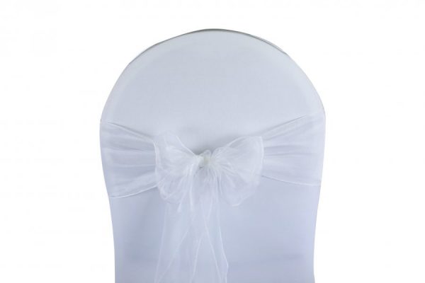 Noeu de chaise Organza blanc