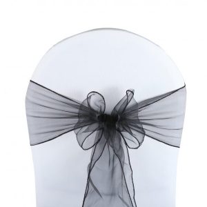 Noeud de chaise Organza Noir