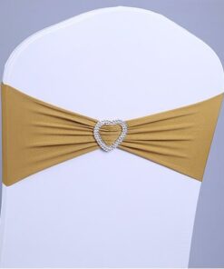 bandeaux en lycra bijoux en coeur de strass de diamants champagne