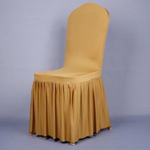 location housse de chaise lycra jupe or