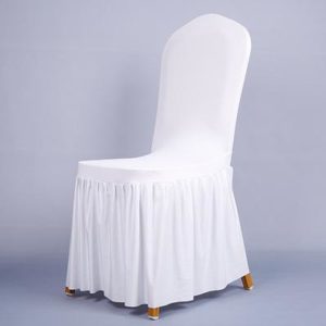 location housse de chaise lycra jupe blanche