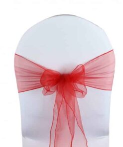 noeud de chaise Organza rouge