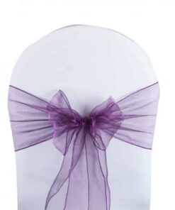 noeud de chaises Organza Chocolat
