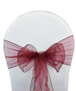 noeud de chaise organza bordeau