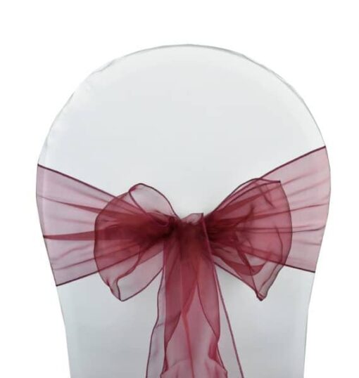 noeud de chaise organza bordeau