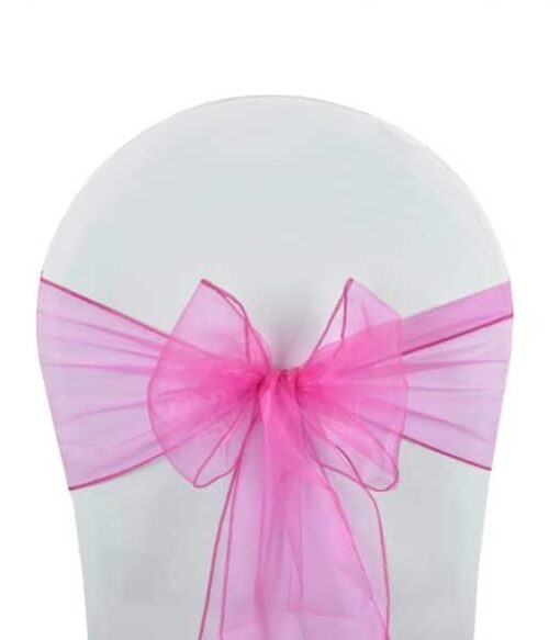 noeud organza fushia
