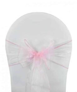 noeud organza rose