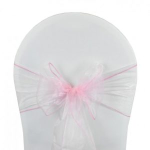 noeud organza rose