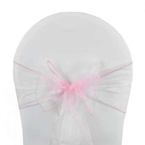 noeud organza rose