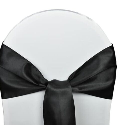 Nœud de chaise satin - N1 Événement Noeud de chaise satin noir