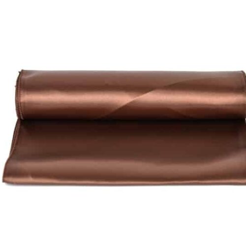 Chemin de table satin 30x275cm - N1 Événement chemin de table satin chocolat location evenement