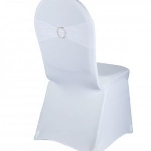 noeud de chaise en lycra blanc