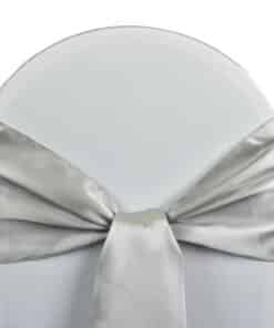 noeud de chaise satin argent