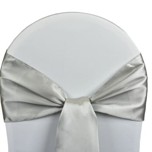 Nœud de chaise satin - N1 Événement noeud de chaise satin argent