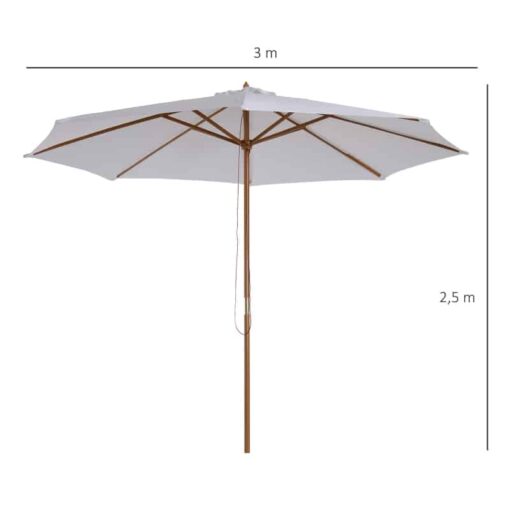 Location de Parasol Blanc – Image 2