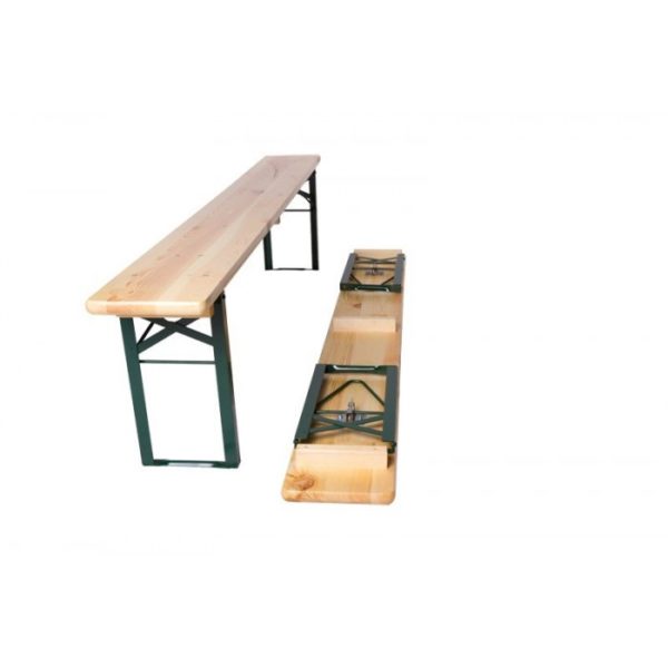 Banc en bois pin pied en metal retractable 200cm