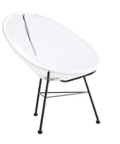 Fauteuil relaxation Acapulco blanc