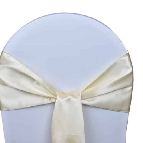 Nœud de chaise satin - N1 Événement noeud de chaise satin ivoire location evenement