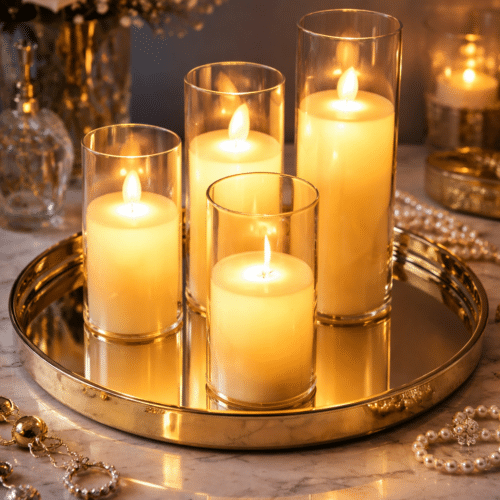 Location Bougie LED en verre GM lot 3