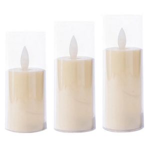 Location Bougie LED en verre GM lot 3