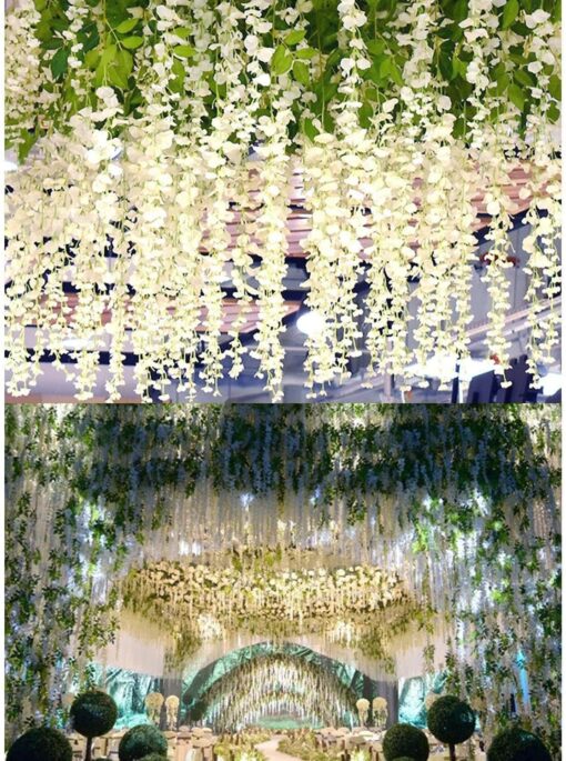 Location Fleurs Artificielles - Glycines (Lot de 12) – Image 2