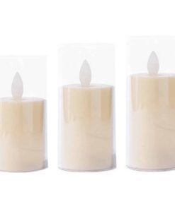 Location Bougie LED en verre GM lot 3 - N1 Événement