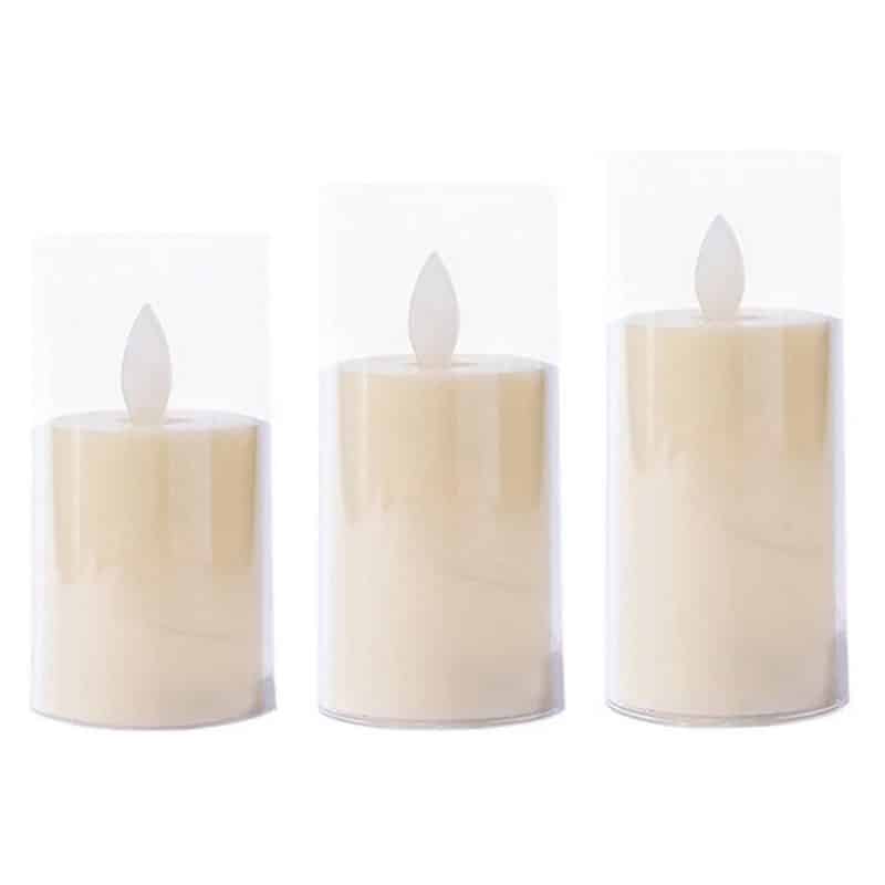 Location Bougie LED en verre GM lot 3