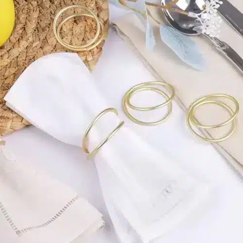 Location anneaux de serviette  - Or ou Argent