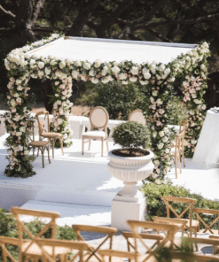 Houppa fleurie sur-mesure