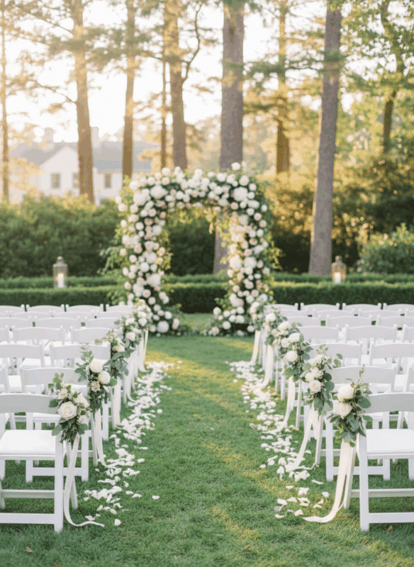 Chaise wedding blanche