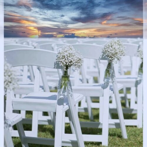 Alternative view of Chaise wedding blanche