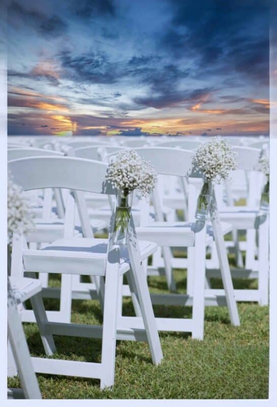 Chaise wedding blanche