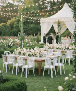 Alternative view of Location Chaise plastique bistrot blanche
