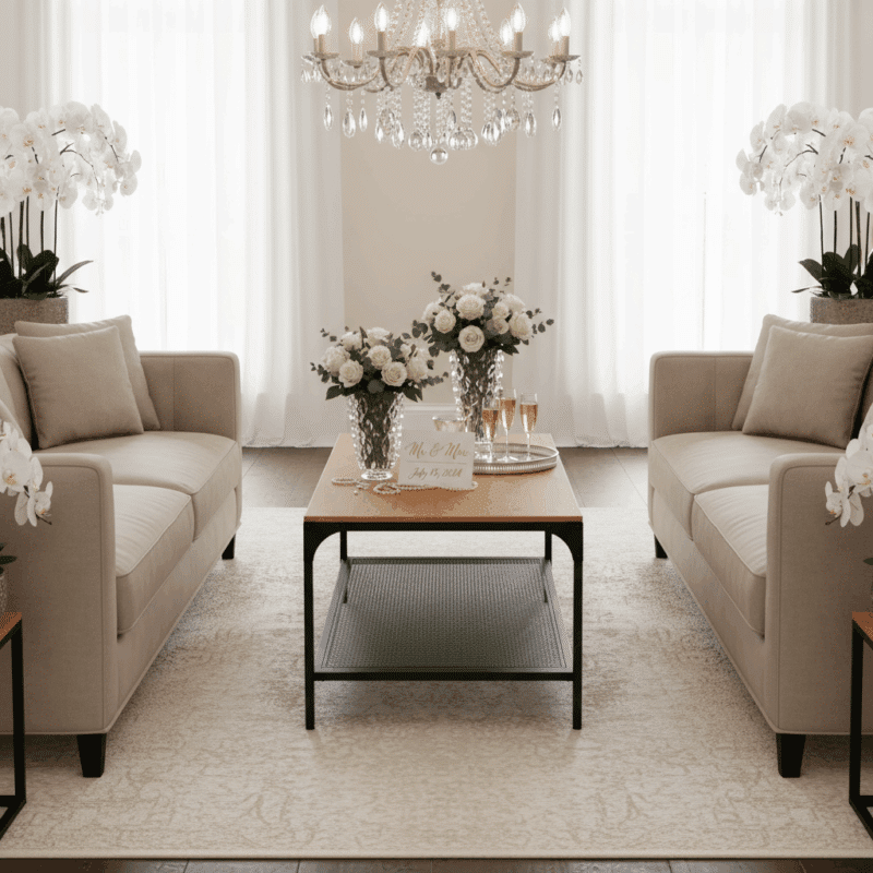 Location Table Basse Noir et Bois