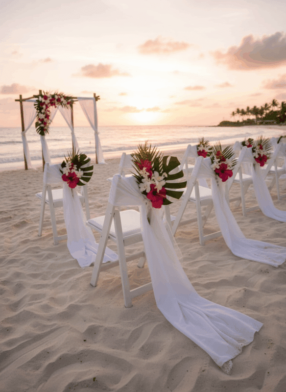 Chaise wedding blanche