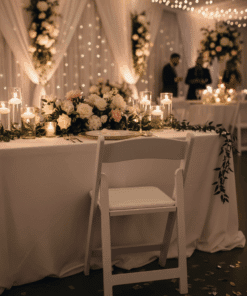 Chaise wedding blanche