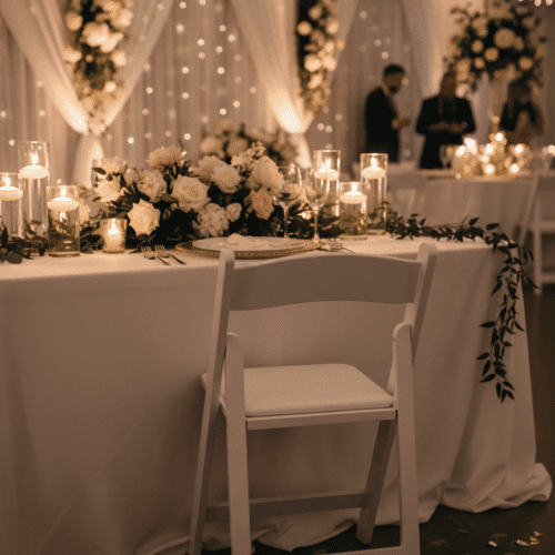 Chaise wedding blanche