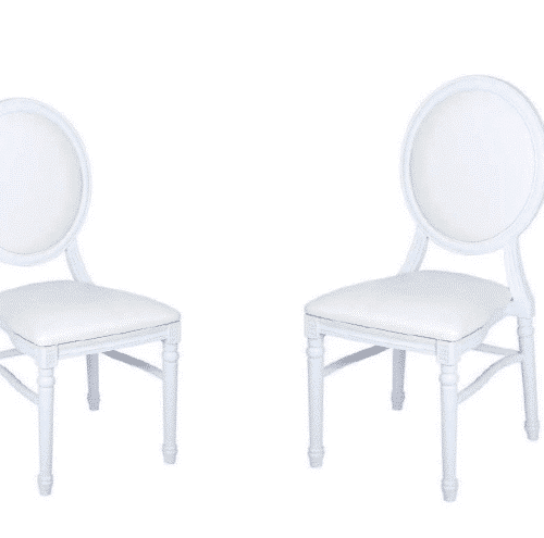 Alternative view of Chaise médaillon blanche