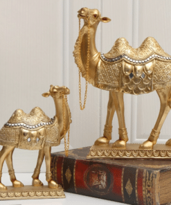 2 Chameaux Dorés décoration Orient