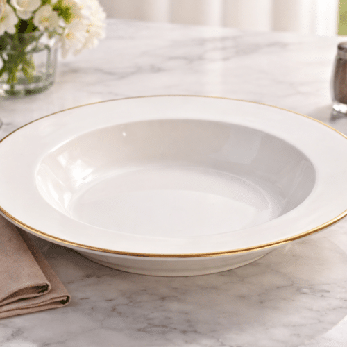 Location Assiettes Creuse filet Or