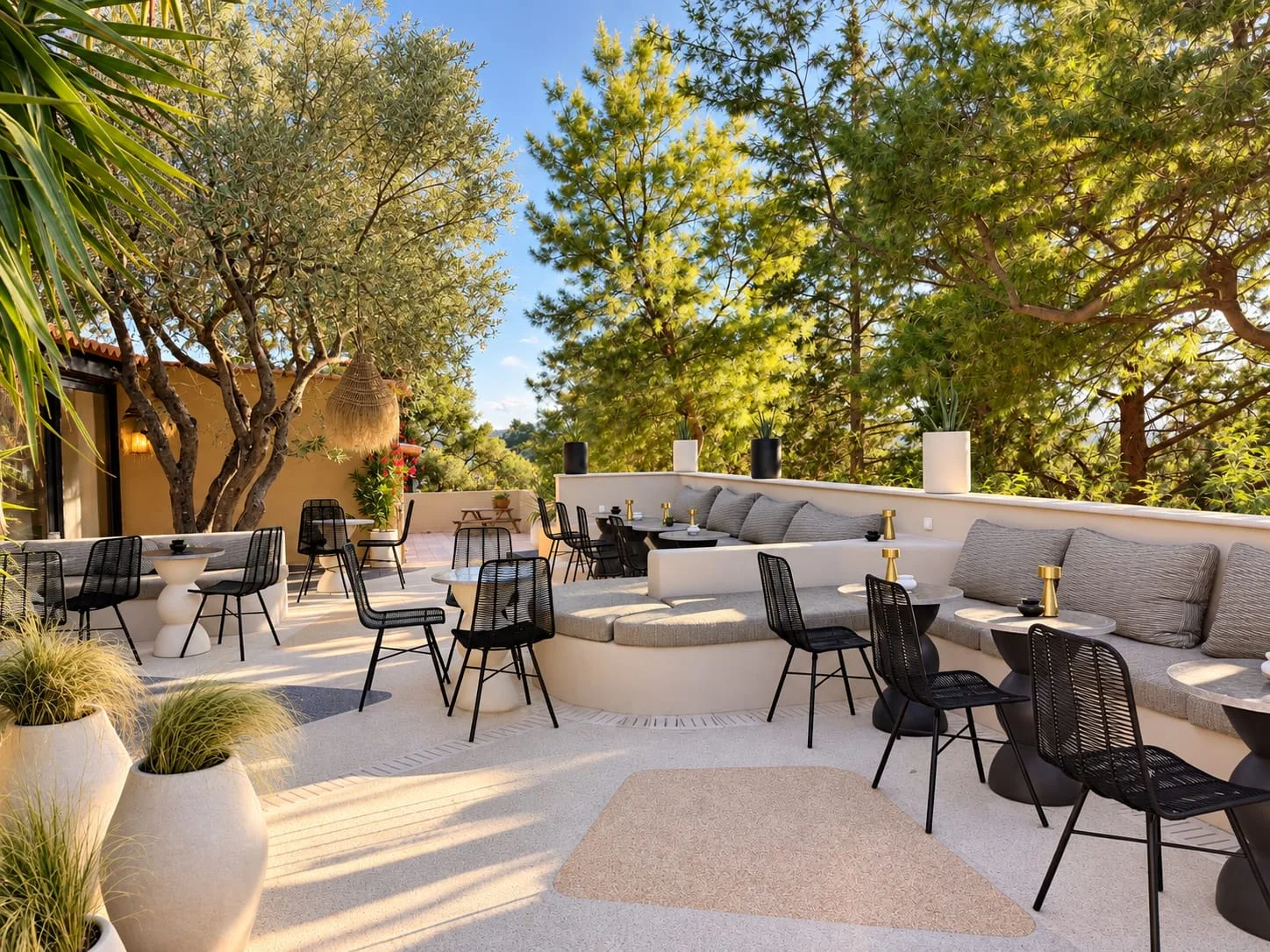 Hameau Ouf à Grimaud – Séminaires et événements - N1 Événement Terrasse aménagée du Hameau Ouf